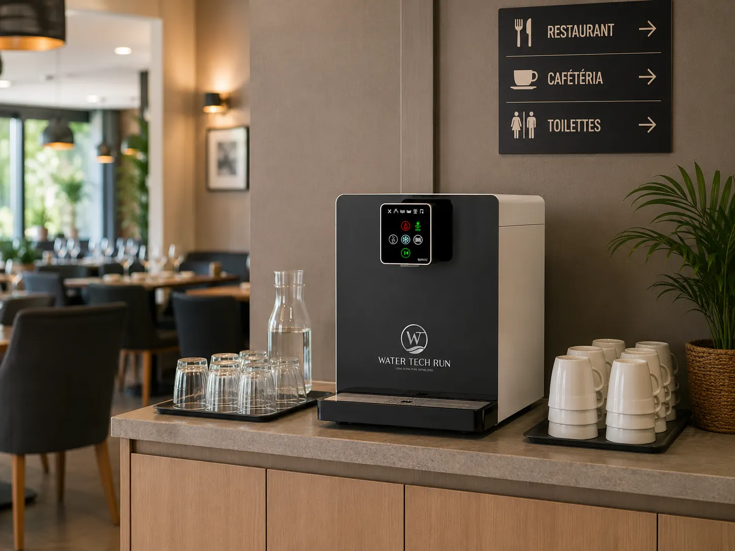 Installation eau premium en environnement hôtelier